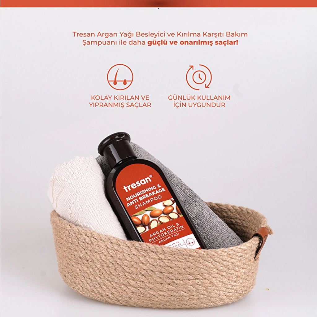 Tresan Argan Oil &amp; Phytokeratin Nourishing and Anti-Breakage Care Shampoo 300 ml