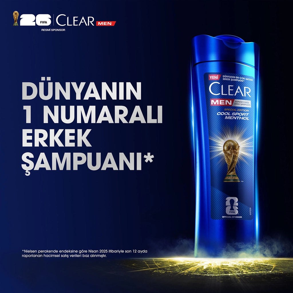 Clear Men Anti-Dandruff Shampoo Cool Sport Menthol Refreshing Menthol Effect 350 ml