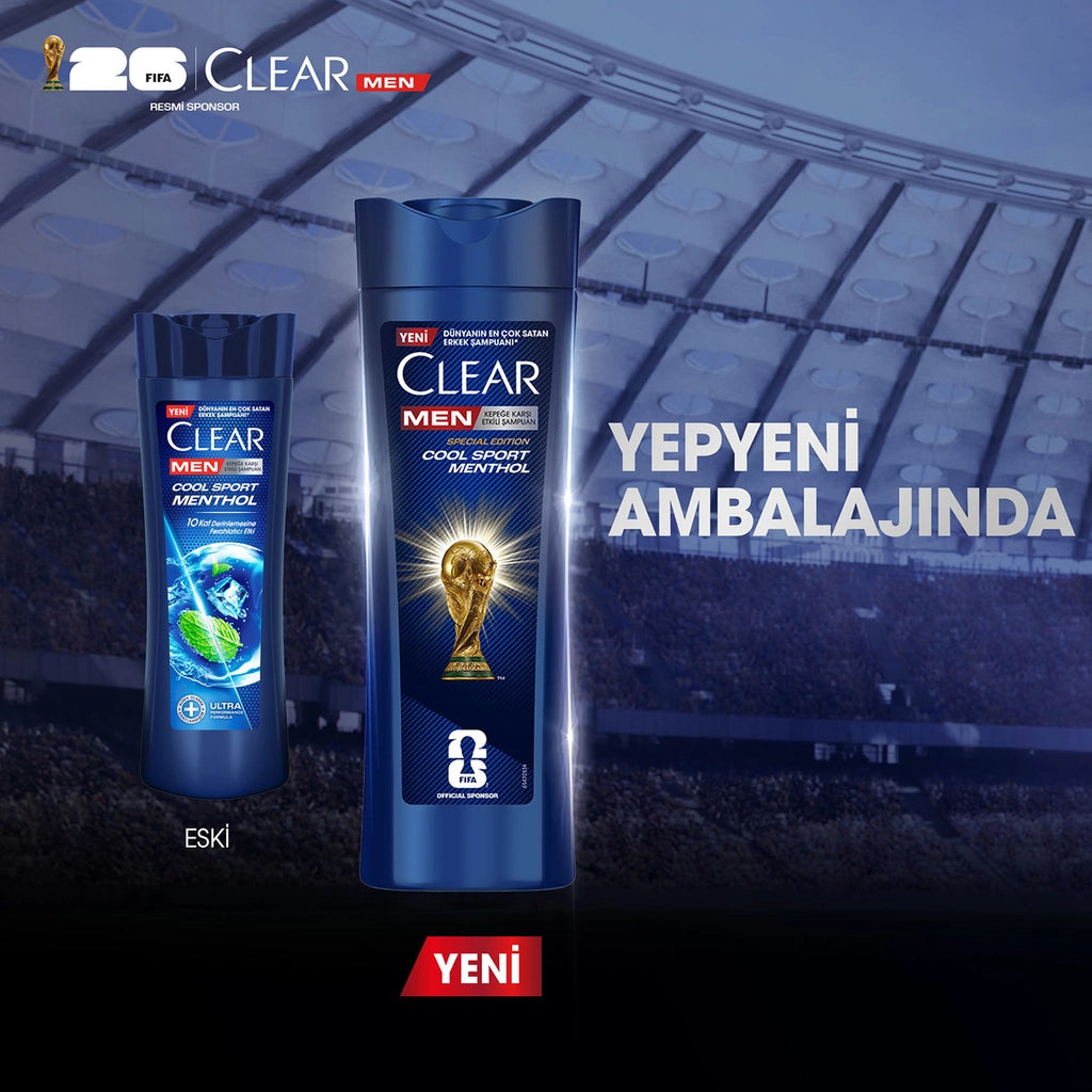 Clear Men Anti-Dandruff Shampoo Cool Sport Menthol Refreshing Menthol Effect 350 ml