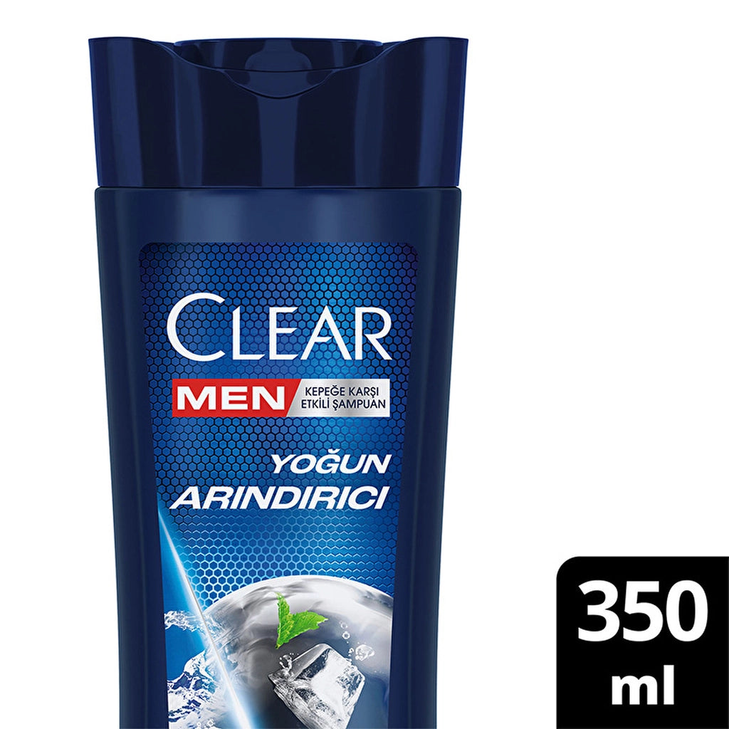 Clear Men Effective Anti-Dandruff Shampoo with Intensive Purifying Charcoal 350 ml