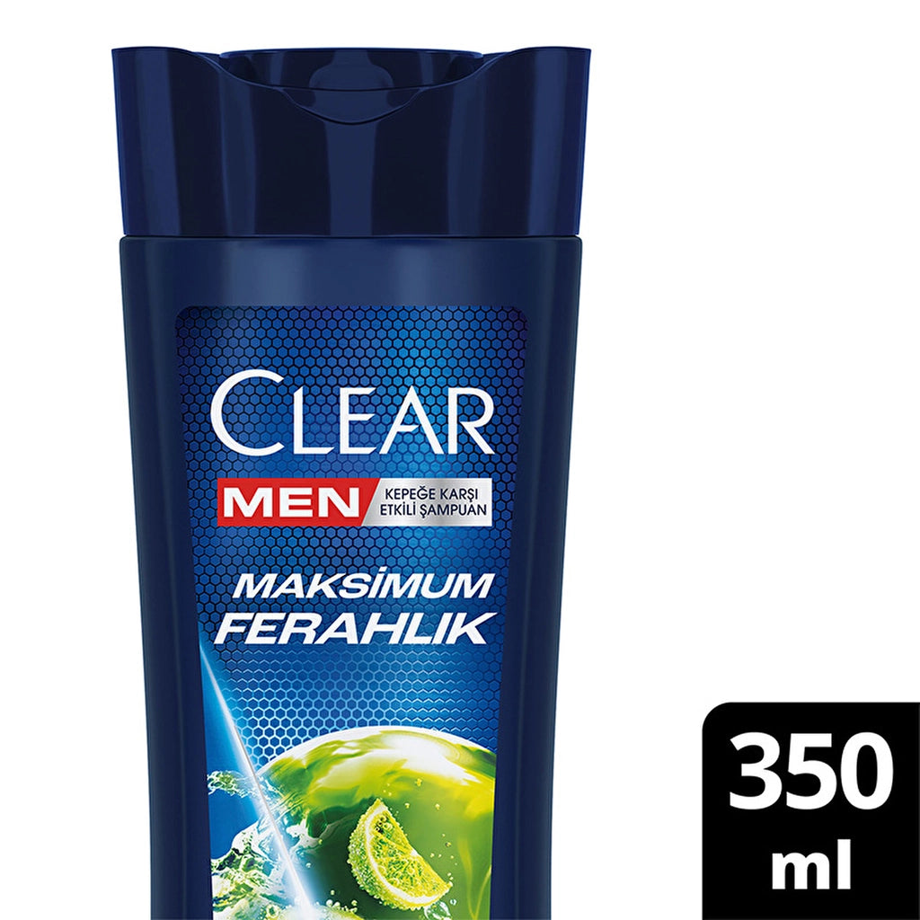 Clear Men Anti-Dandruff Shampoo Maximum Freshness with Lemon Extract for Oily Scalp 350 ml
