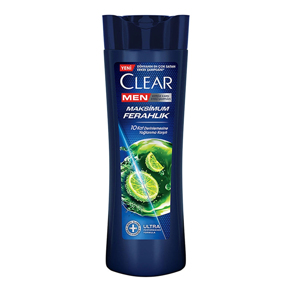Clear Men Anti-Dandruff Shampoo Maximum Freshness with Lemon Extract for Oily Scalp 350 ml