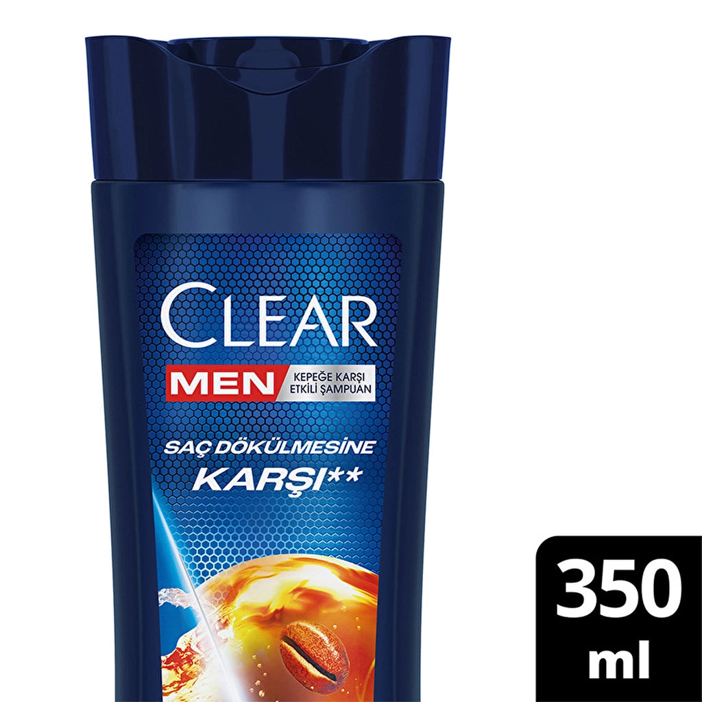 Clear Men Effective Shampoo Against Dandruff Coffee Bean Extract Against Hair Loss 350 ml