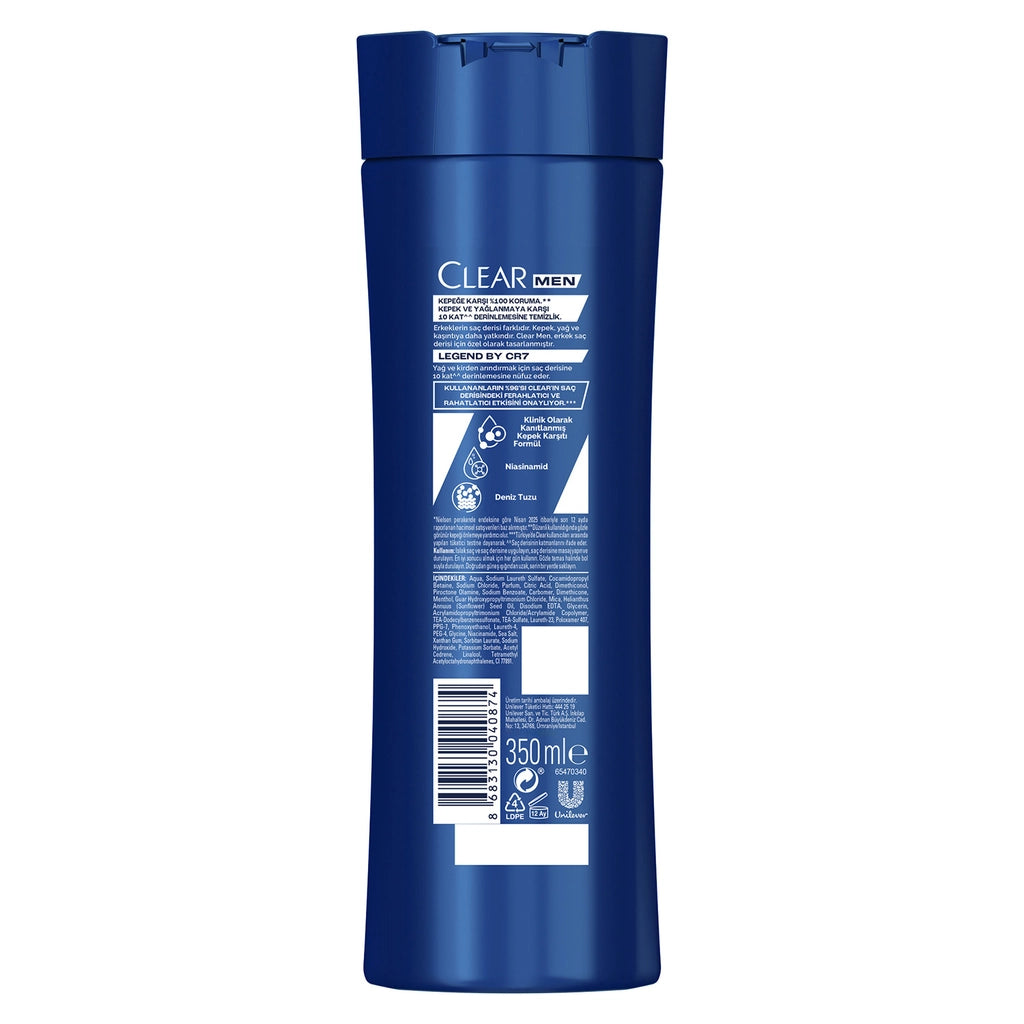 Clear Men Effective Shampoo Against Dandruff Legend By CR7 Cristiano Ronaldo 350 ml