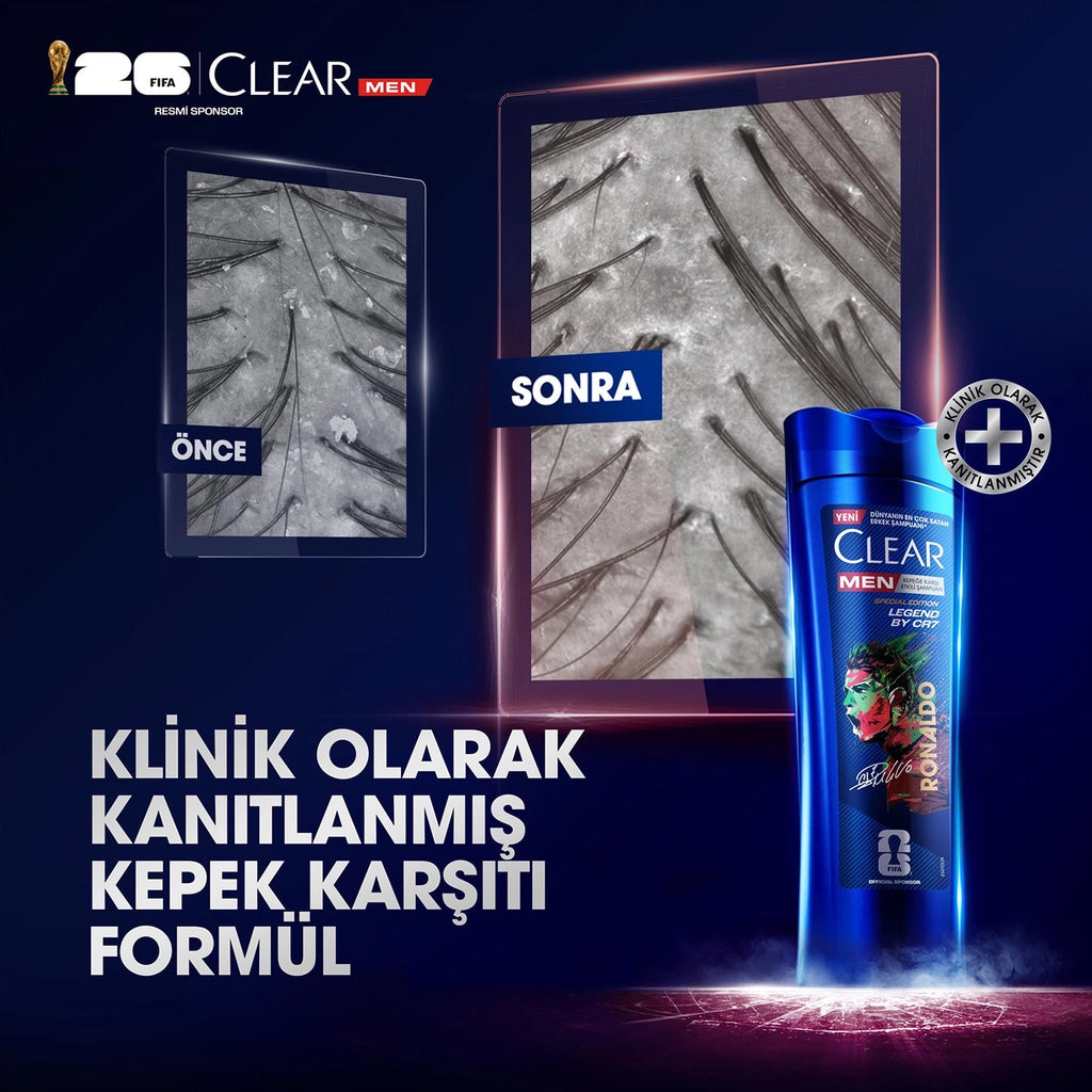 Clear Men Effective Shampoo Against Dandruff Legend By CR7 Cristiano Ronaldo 350 ml