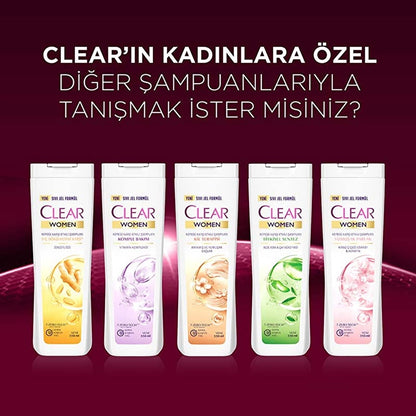 Clear Women Anti-Dandruff Shampoo Soft Shiny Cherry Blossom Essence &amp; Keratin 350 ml