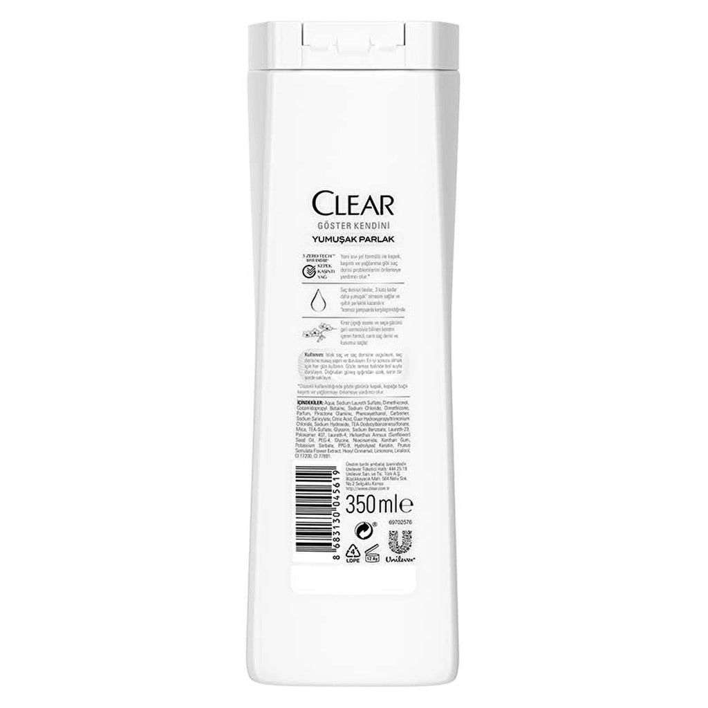 Clear Women Anti-Dandruff Shampoo Soft Shiny Cherry Blossom Essence &amp; Keratin 350 ml