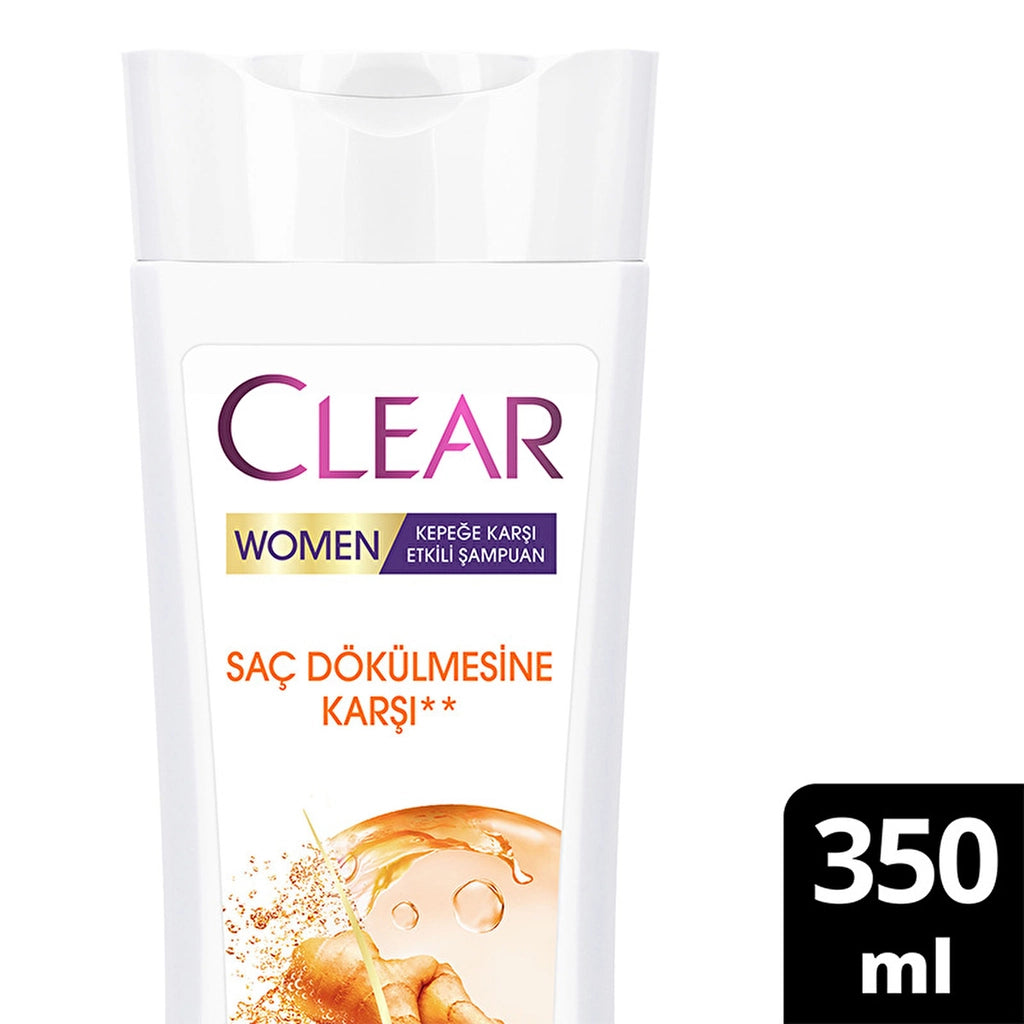 Clear Women Effective Shampoo Against Dandruff Ginger Extract Against Hair Loss 350 ml