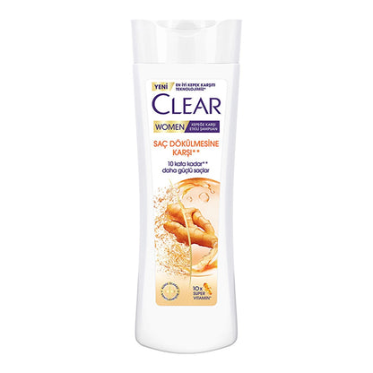 Clear Women Effective Shampoo Against Dandruff Ginger Extract Against Hair Loss 350 ml