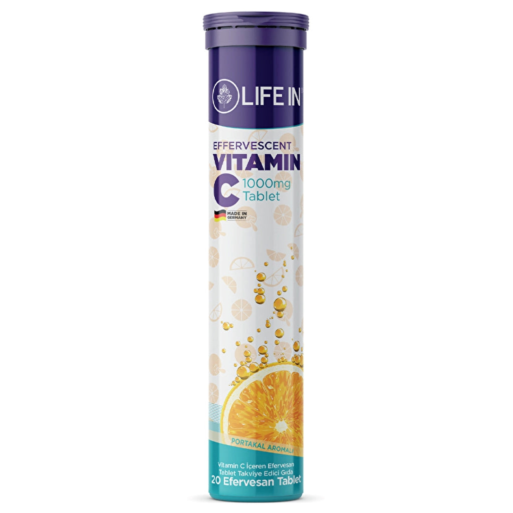 Life In Effervescent Food Supplement Containing Vitamin C 20 Tablets 1000mg