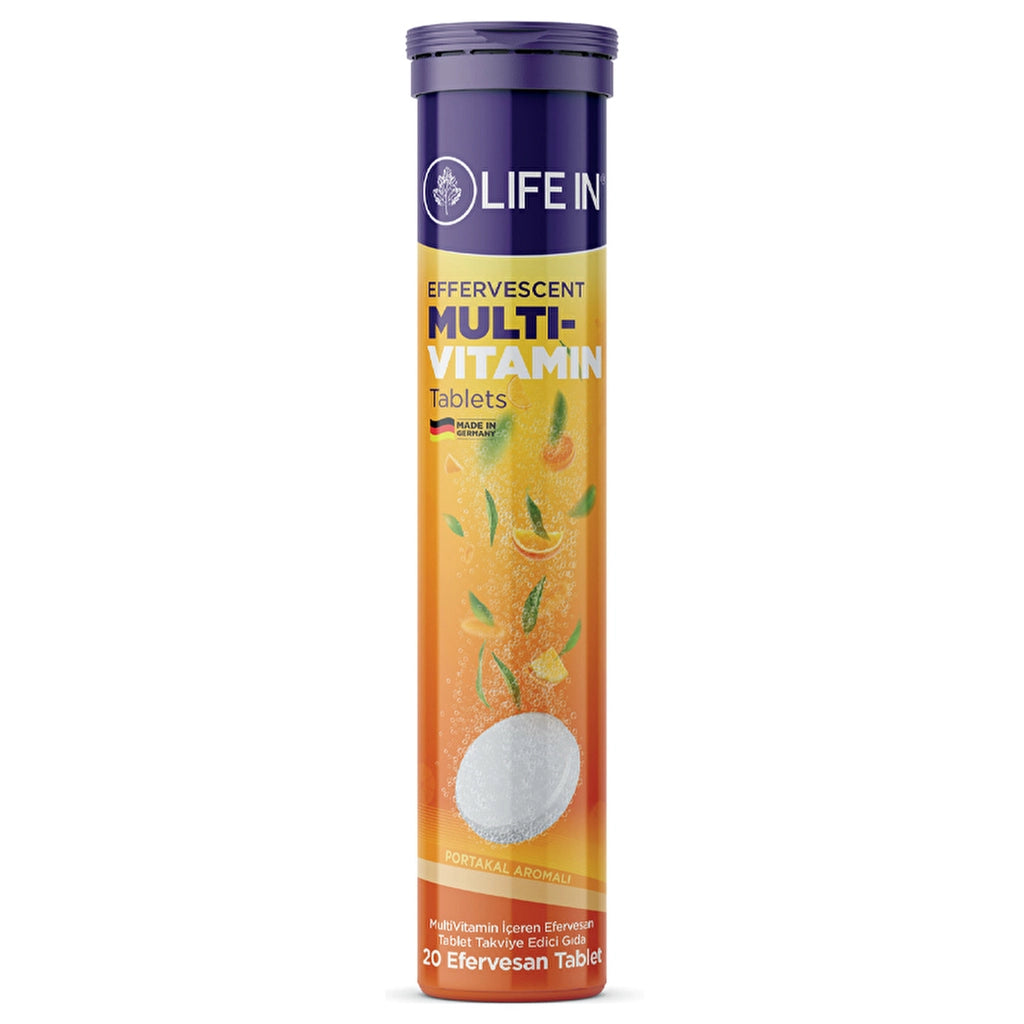 Life In Effervescent Food Supplement Containing Multivitamin 20 Tablets