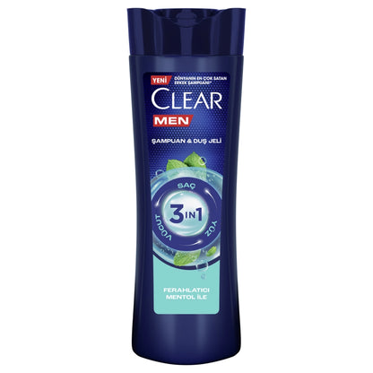 Clear Men 3 in 1 Shampoo &amp; Shower Gel Refreshing Menthol 350 ml