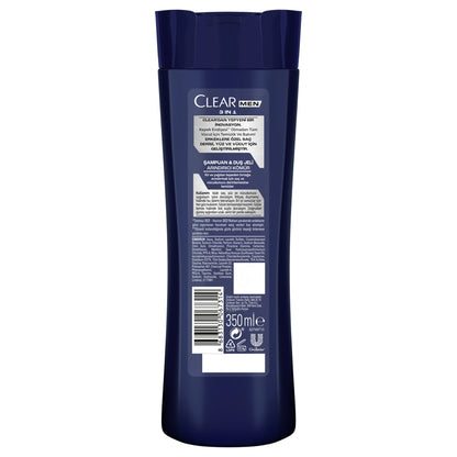 Clear Men 3 in 1 Shampoo &amp; Shower Gel Purifying Charcoal 350 ml