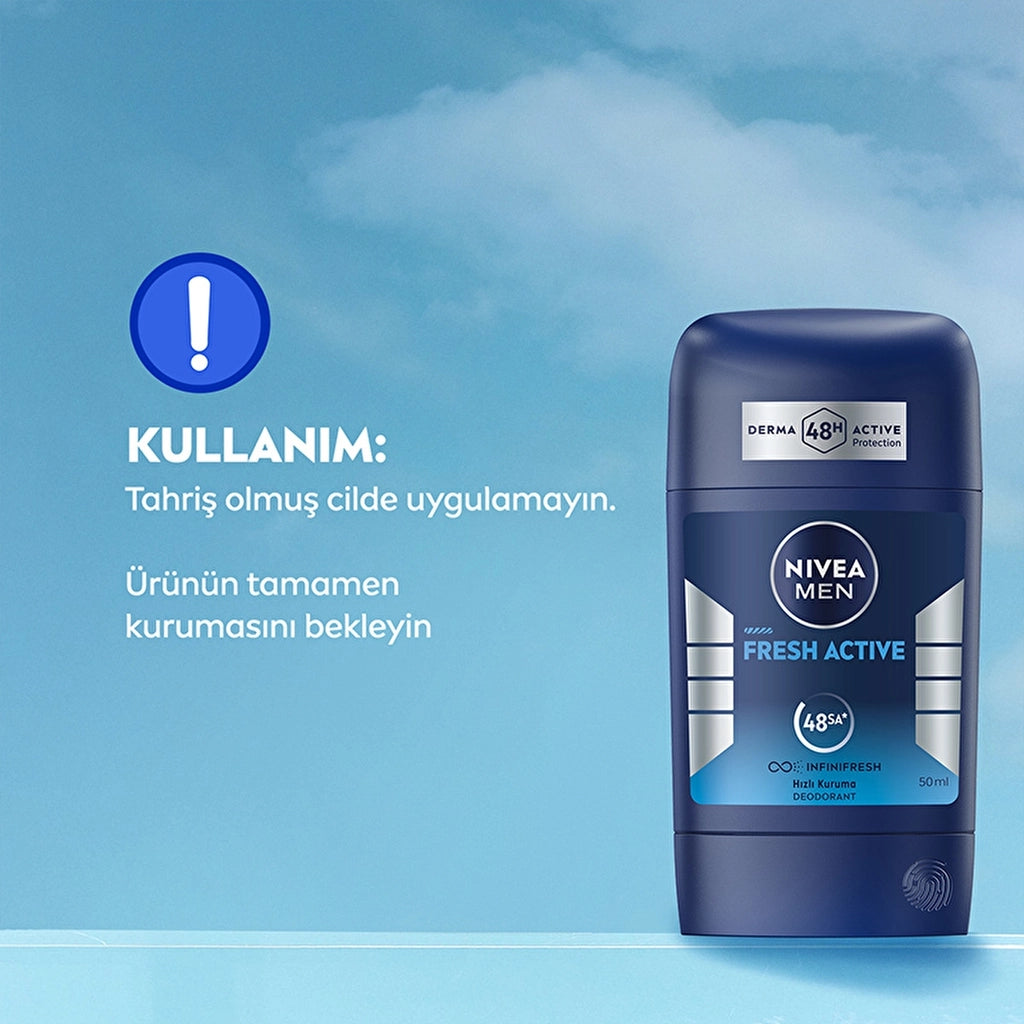 Nivea Men Male Stick Deodorant Fresh Active 50 ml