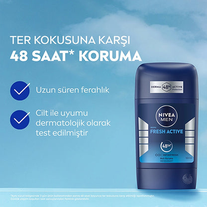 Nivea Men Male Stick Deodorant Fresh Active 50 ml