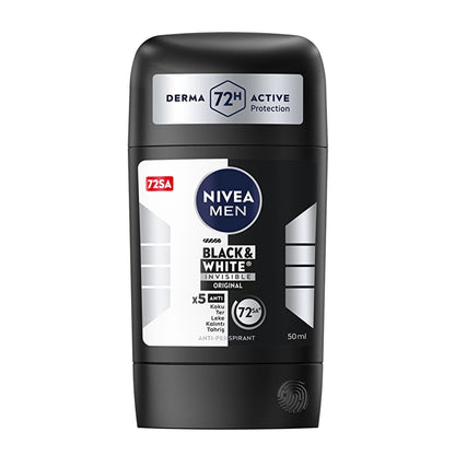 Nivea Men Male Stick Deodorant Black &amp; White Invisible Original 50 ml