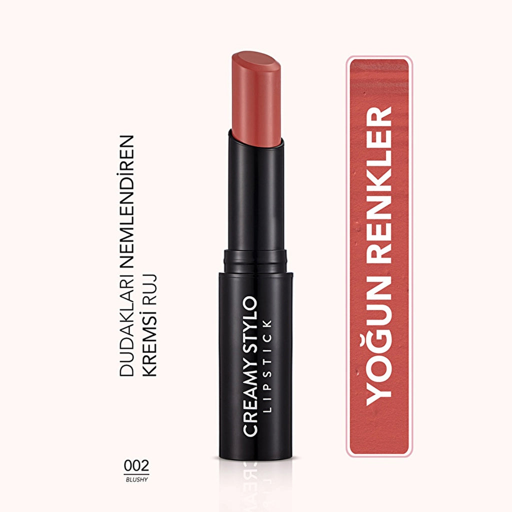 Flormar Creamy Stylo Moisturizing Effect Lipstick 002 Blushy