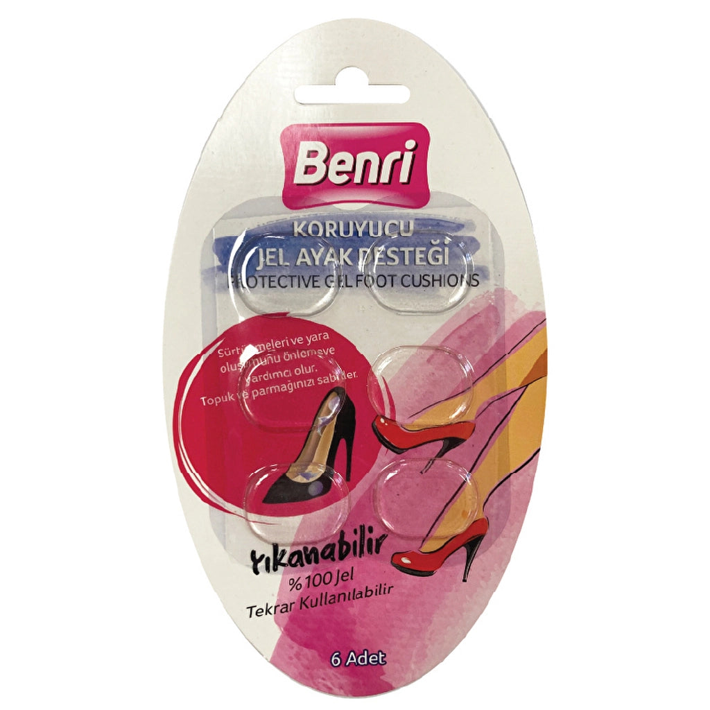 Benri Protective Gel Foot Pad 6 Pieces