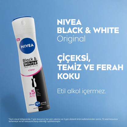 Nivea Invisible Black &amp; White Clear Women&