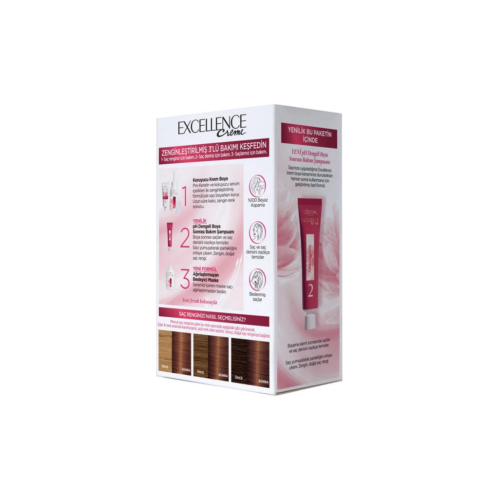 Loreal Paris Excellence Creme Hair Dye - 6.41 Hazelnut Brown