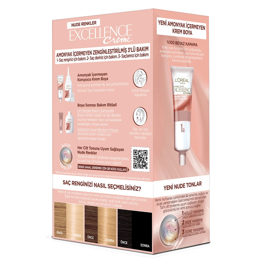 Loreal Paris Excellence Creme Nude Colors Hair Dye - 10U Nude Light Blonde