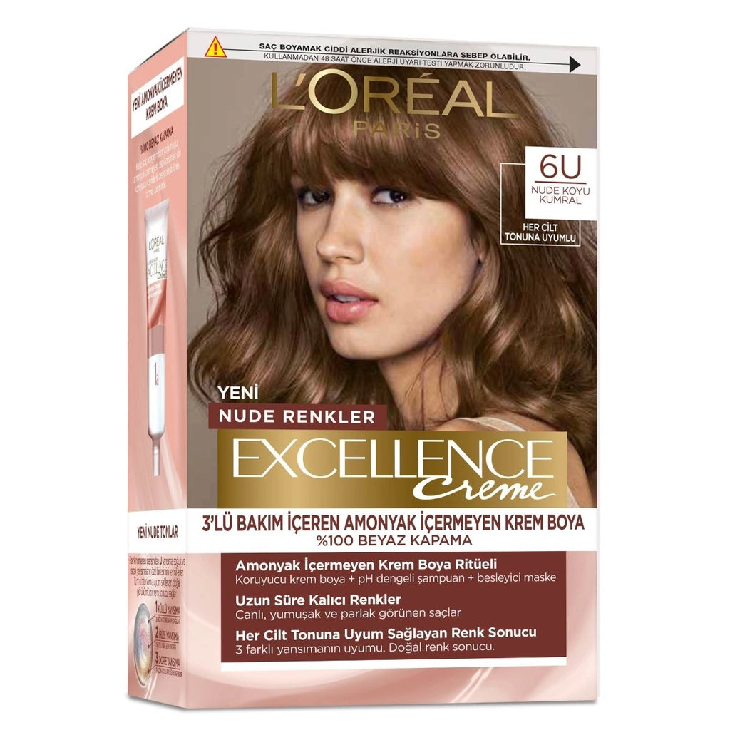 Loreal Paris Excellence Creme Nude Colors Hair Dye - 5UR Nude Red