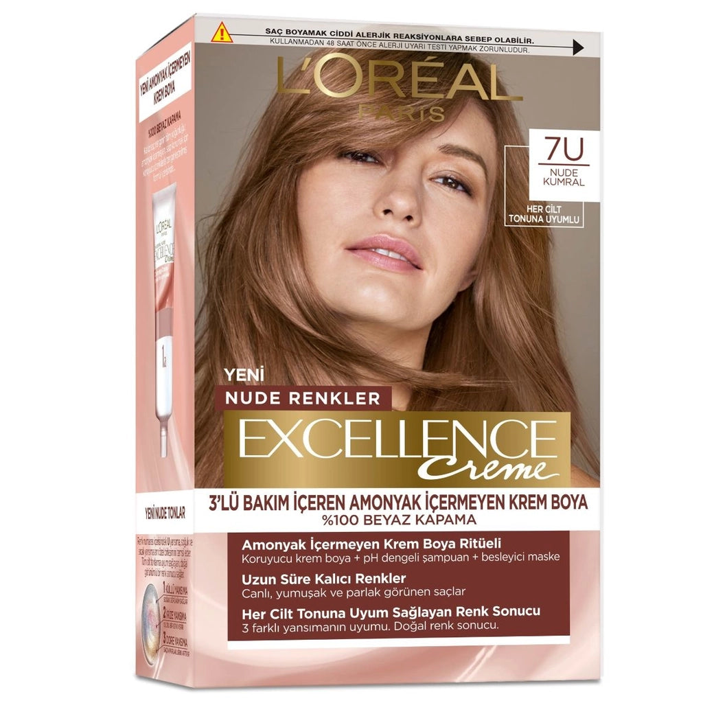 Loreal Paris Excellence Creme Nude Colors Hair Dye - 5UR Nude Red