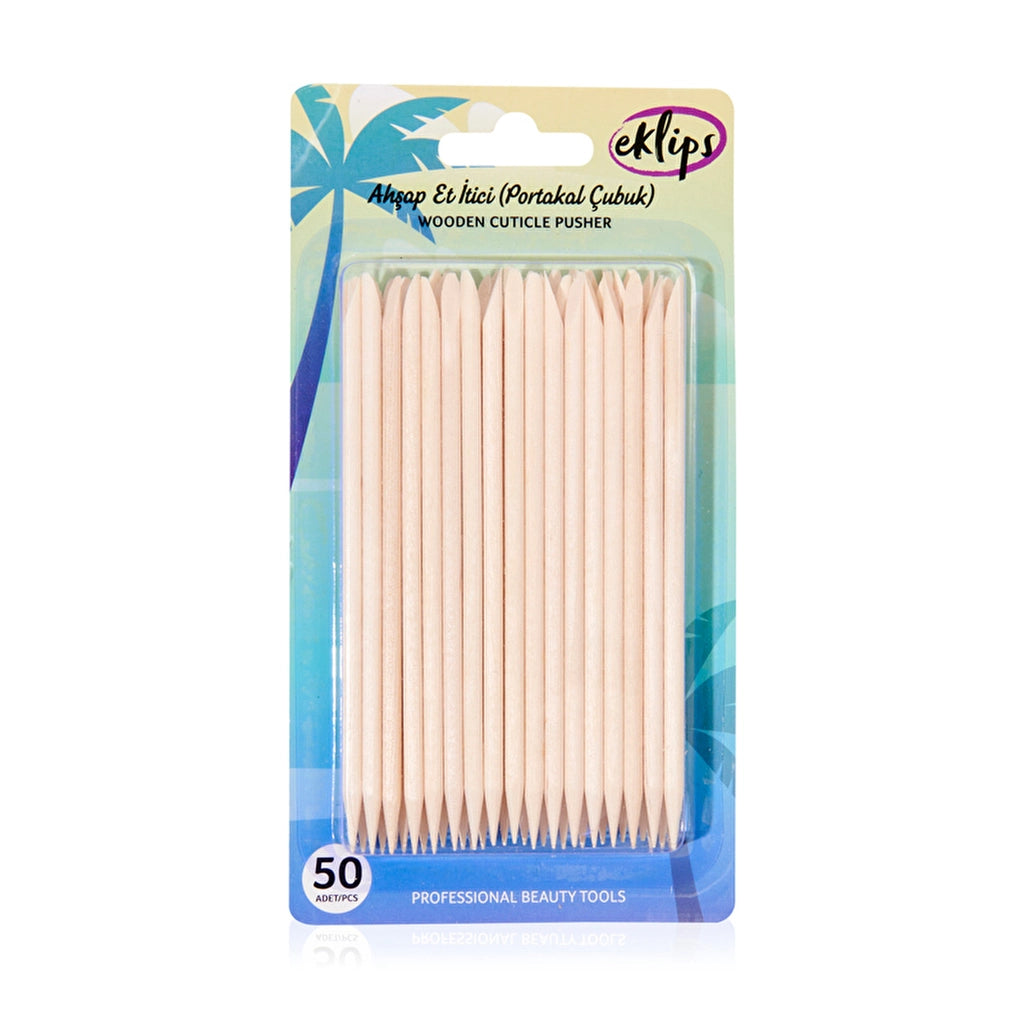 Eklips Wooden Meat Pushers 50 Pieces (Orange Sticks)