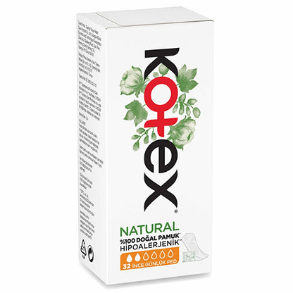 Kotex Natural Thin Daily Pads 32 Pack