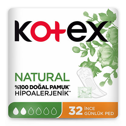 Kotex Natural Thin Daily Pads 32 Pack