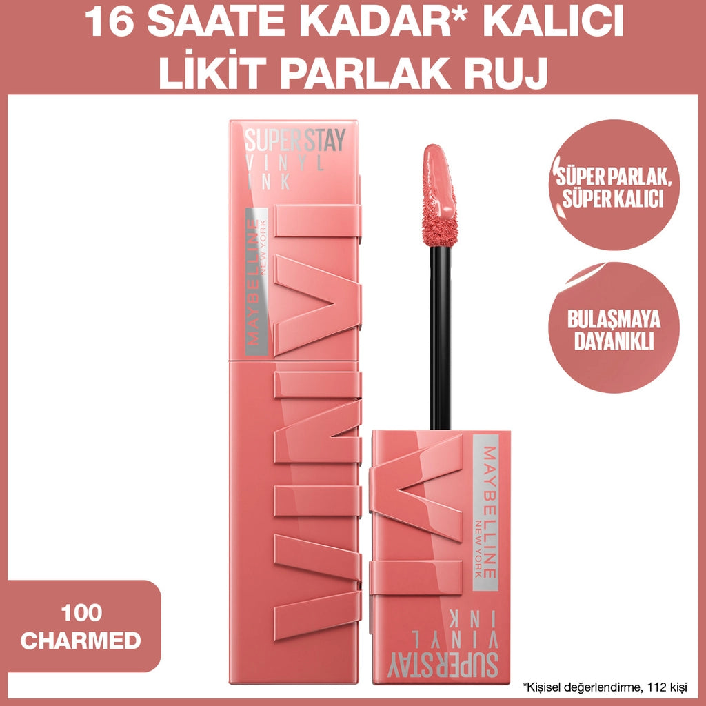 Maybelline New York Super Stay Vinyl Ink Long Lasting Liquid Bright Lipstick 35 Cheeky