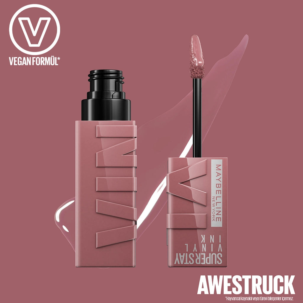 Maybelline New York Super Stay Vinyl Ink Long Lasting Liquid Glossy Lipstick 110 Awestruck