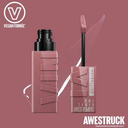 Maybelline New York Super Stay Vinyl Ink Long Lasting Liquid Glossy Lipstick 110 Awestruck