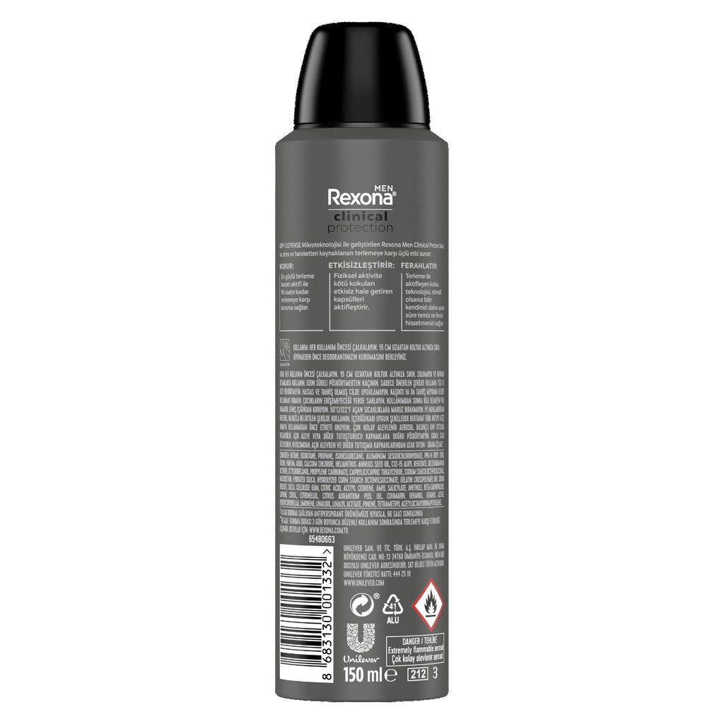 Rexona Men Clinical Protection Male Spray Deodorant Confidence 150 ml