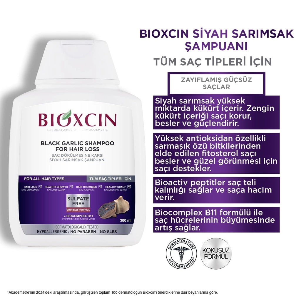 Bioxcin Black Garlic Shampoo 300 ml