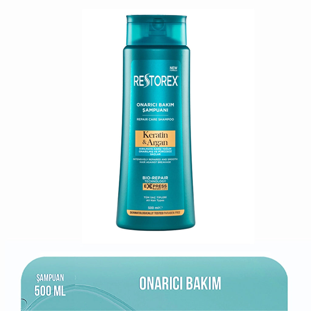 Restorex Keratin &amp; Argan Repair Hair Care Shampoo 500 ml