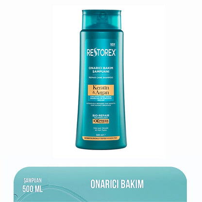 Restorex Keratin &amp; Argan Repair Hair Care Shampoo 500 ml