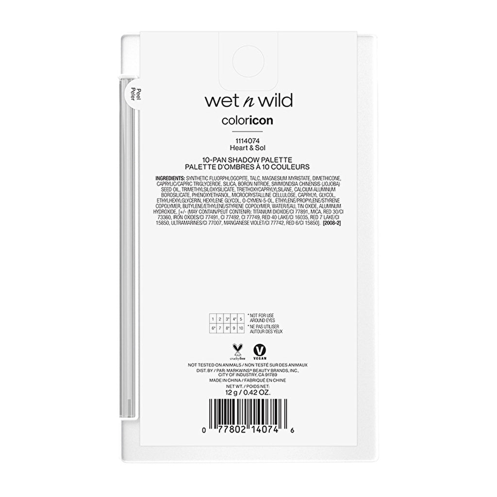wet n wild Color Icon 10-Piece Eyeshadow Palette Heart &amp; Sol