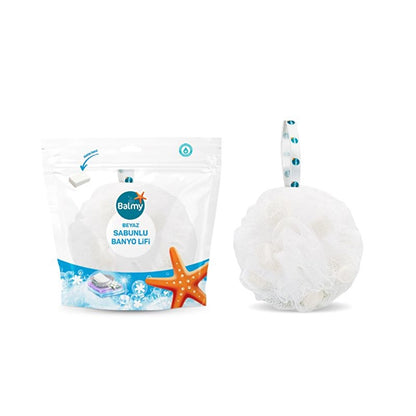 Balmy White Soap Bath Loofah