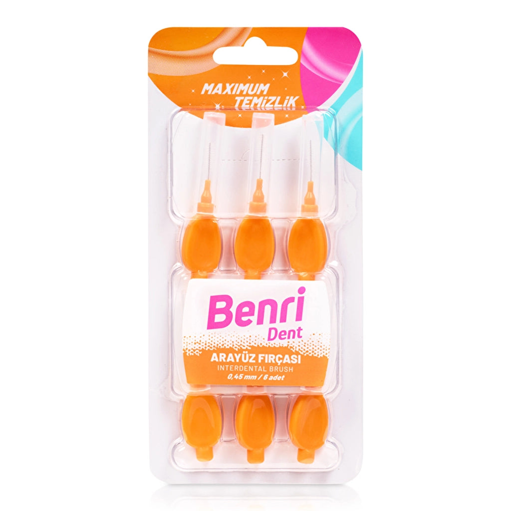 Benri Dent Interface Brush 0.45 mm 6 Pieces