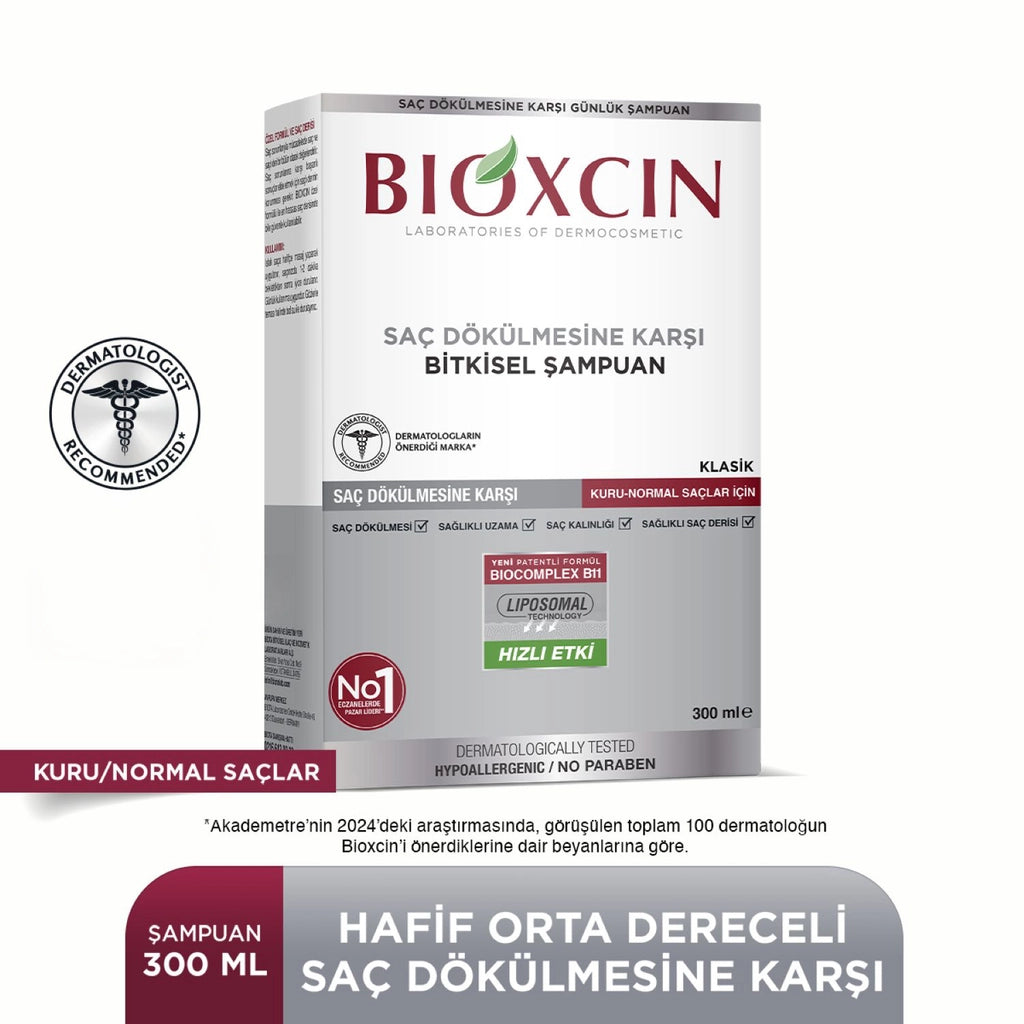 Bioxcin Herbal Classic Shampoo Against Hair Loss Dry and Normal Hair 300 ml