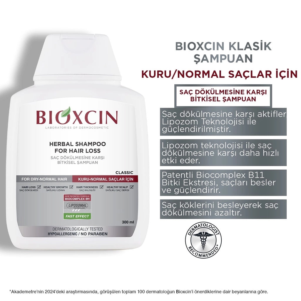 Bioxcin Herbal Classic Shampoo Against Hair Loss Oily Hair 300 ml