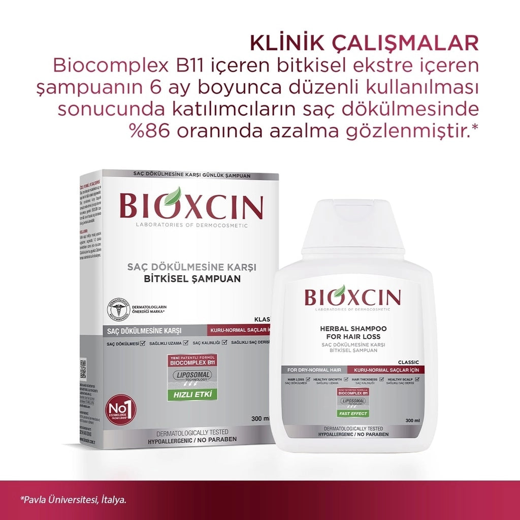 Bioxcin Herbal Classic Shampoo Against Hair Loss Oily Hair 300 ml