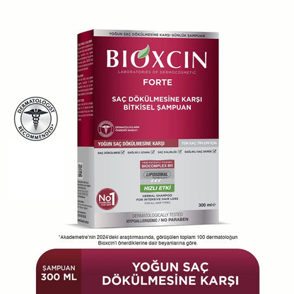 Bioxcin Forte Herbal Shampoo Against Hair Loss All Hair Types 300 ml