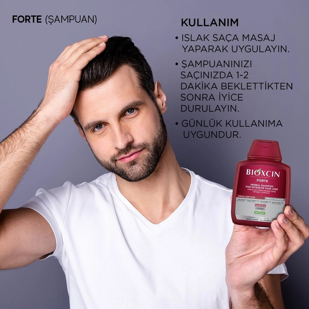 Bioxcin Forte Herbal Shampoo Against Hair Loss All Hair Types 300 ml