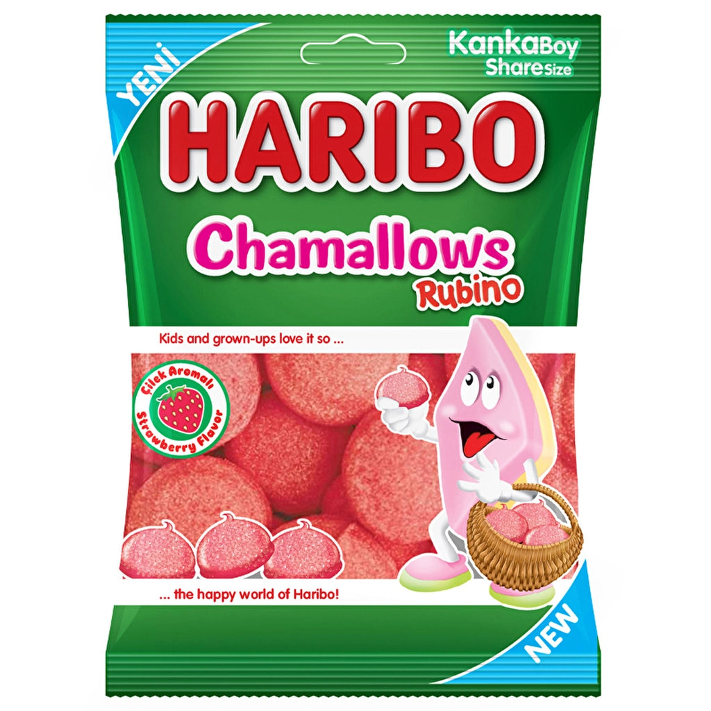 Haribo Chamallows Rubino Strawberry Flavored Marshmallow 70 gr