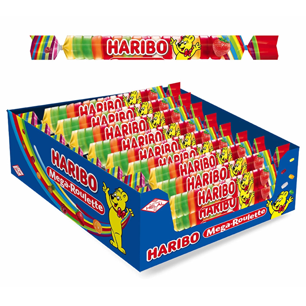 Haribo Mega Roulette Fruit Flavored Mixed Soft Candy 45 gr