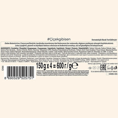 Dalan Botanica Lotus Bath &amp; Shower Soap 150 gr x 4
