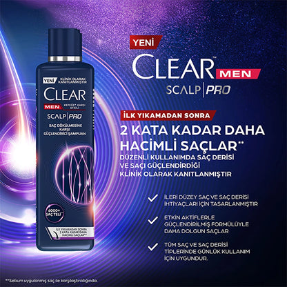 Clear Men Scalp Pro Strengthening Shampoo Effective Against Hair Loss and Dandruff 300 ml