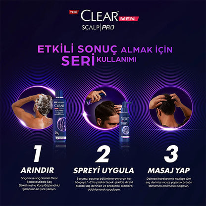 Clear Men Scalp Pro Strengthening Shampoo Effective Against Hair Loss and Dandruff 300 ml